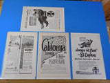 Ads Santa Fe Railroad Lot #4 Advertisements from various magazines (10)