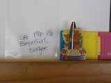 Jaycees California Boy & Girl Surfer Next To A Blue Surfboard  PIN