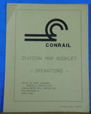 Conrail Division Map Booklet Operations 1988 April Stapled 14 pages