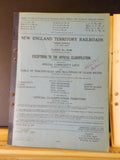 New England Territory Railroads Tariff No 30-M + 8 supplements