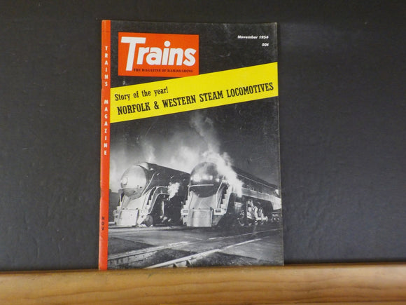 Trains Magazine 1954 November Norfolk & Western Steam Locomotives Georgia