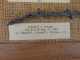 Antique Barbed wire Framed Display 6 different wire in wooden frame
