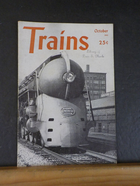 Trains Magazine 1943 October Switzerland Railroads IC 2-4-4T 4-8-4 D&H locos