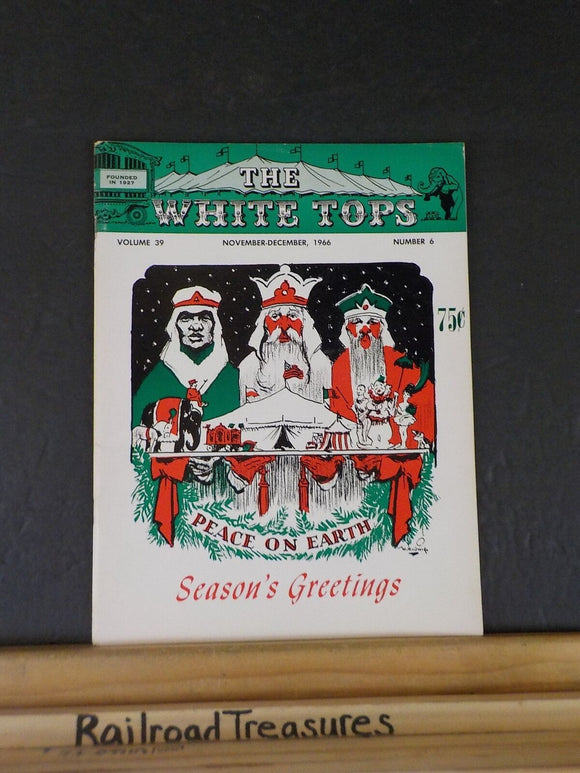 White Tops Circus Magazine 1966 November December Clark & Walters Circus