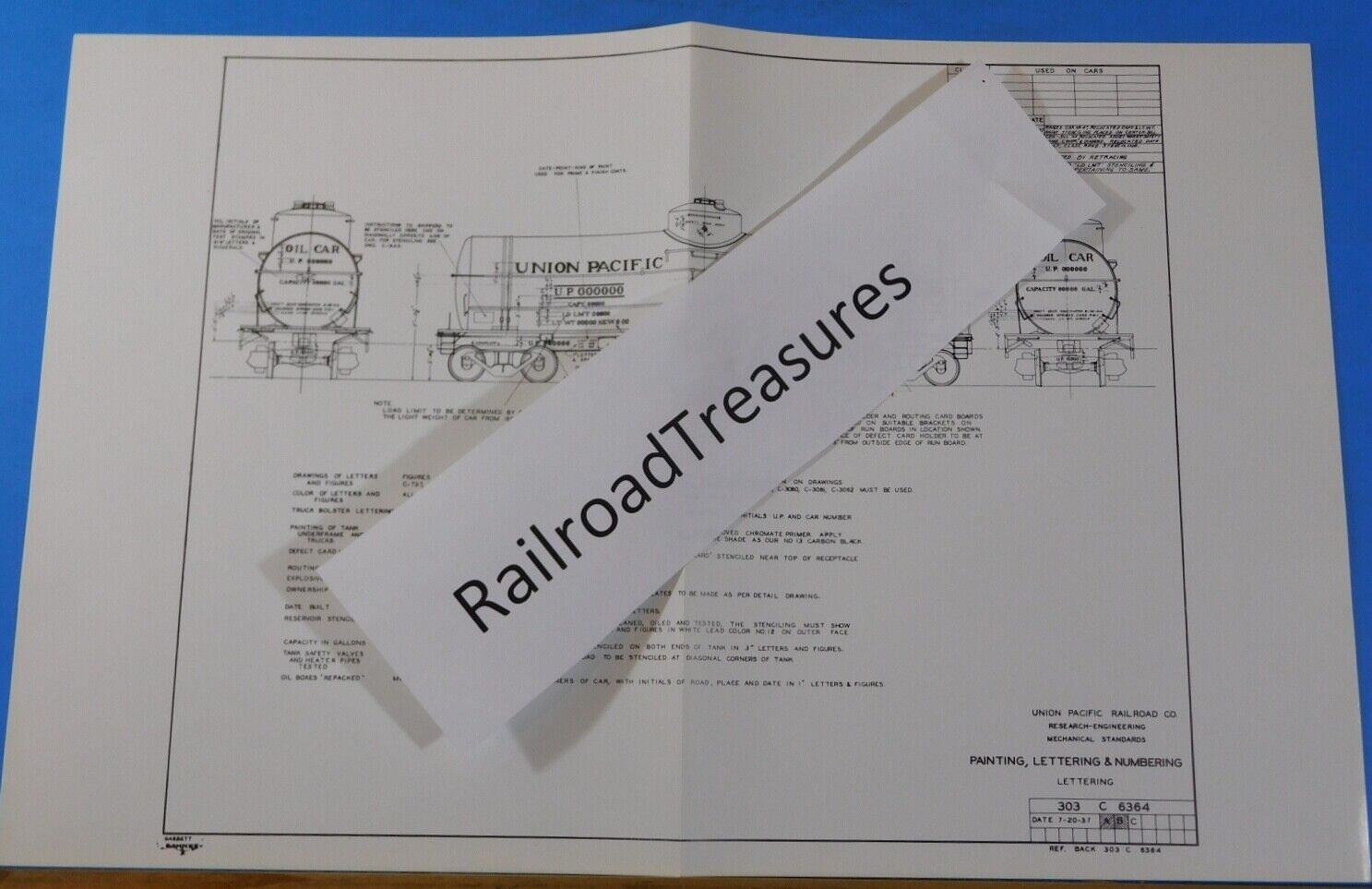 Steam Era Freight Car Lettering Diagrams Union Pacific Railroad 12 Dia ...