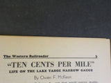 Western Railroader #50 April 1942 V5#6 Life on the Lake Tahoe narrow gauge