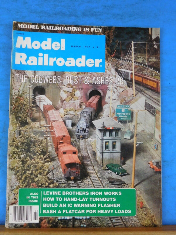 Model Railroader Magazine 1977 March Levine Bros Iron workds Hand lay turnouts