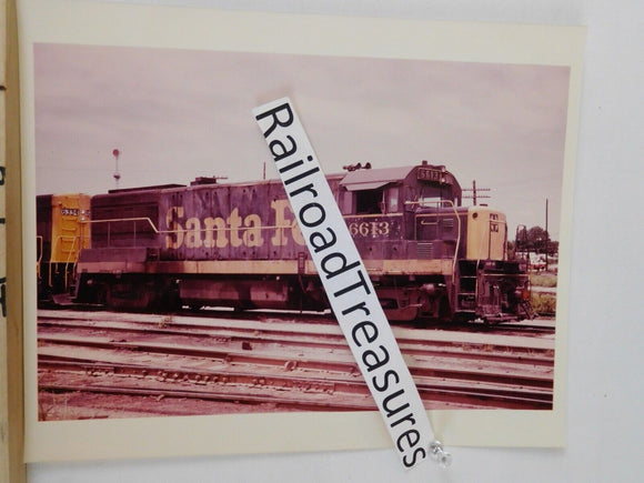 Photo Santa Fe Locomotive #6613 8 X 10 Color Temple TX 1973