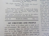 White Tops Circus Magazine 1946 March April John King and the Chief