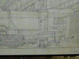 Drawing on canvas K4S Pennsylvania Steam Locomotives PRR Don Antes