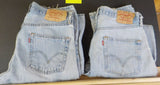 Levi's 501 Men's distressed jeans Button Fly 32 X 34  TWO PAIR well worn