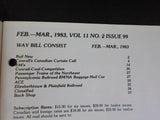 Rails Northeast 1983 February March PRR Baggage Mail Car Passenger trains of NE