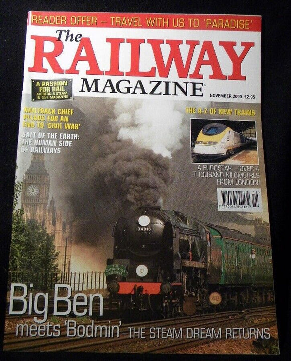 Railway Magazine 2000 November Big Ben meets Bodmin Eurostar