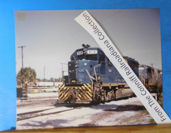 Photo Florida East Coast Locomotive #414 8X10 Color FEC