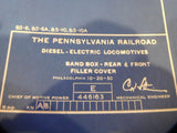 Blueprint PRR Diesel-Electric Locomotives, Sand Box-Rear & F