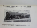 Canadian National Railways Locomotive Information and Data Sheets 6