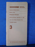Norfolk Southern Employee Timetable #3 Eastern Lines Piedmont Div 1986