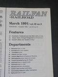 Railfan & Railroad Magazine 1991 March Conrail State Line tunnels Crowsnest Cran
