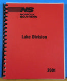 Norfolk Southern Lake Division 2001 Engineering Systems Data Spiral Bound