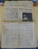 Newspaper The Evening Press 1969 March 29 Binghamton NY Eisenhower Death