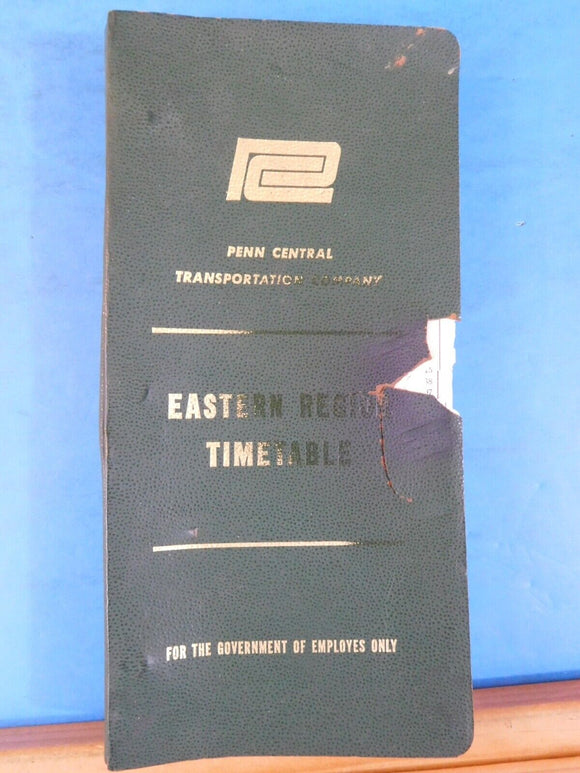 Penn Central Transportation Employee timetable #9 Eastern Region 1972