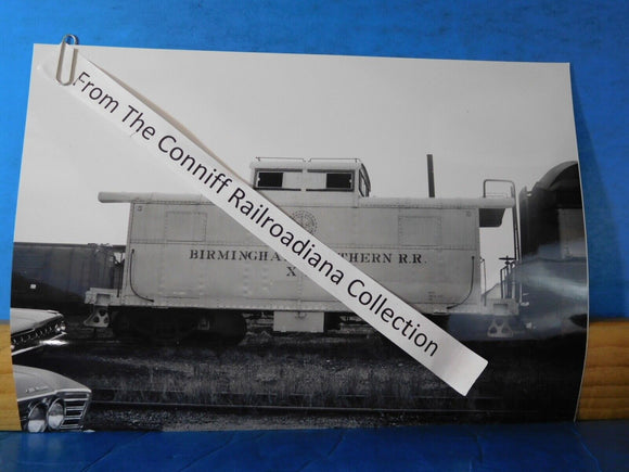 Photo Birmingham Southern Caboose #X1  8X11.5 B&W 1960 Fairfield AL