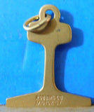 Charm Sperry Rail International 10K Gold Logo Necklace Charm Keychain