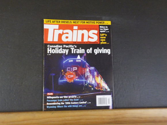 Trains Magazine 2018 December Canadian Pacific Holiday train of giving Mileposts