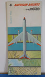 Map American Airlines System Map Astrojets 1962 Feb T197P