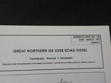 Great Northern Goat Reference Sheet #186 March 1992 GE U25B Road diesel Loco