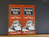Burlington Route System Public Timetable 1956 November-1957 April