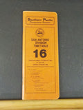 Southern Pacific Transportation Co Employee Timetable San Antonia Div #16 1984