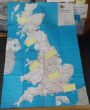 Map British Rail Passenger Network 1983-1984  International Passenger Network