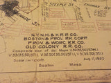 Map NYNH&H Boston &  Providence maps Lot of 4 1915 Damage