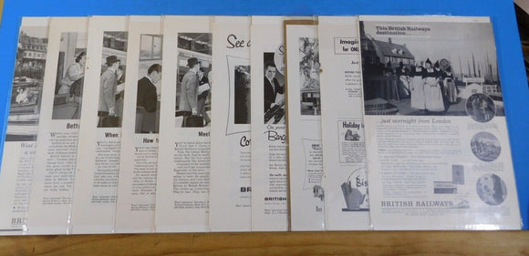 Ads British Railways Lot #1 Advertisements from magazines (10)