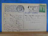 Postcard Huey P. Long Bridge New Orleans LA Postmark 1940 Train on bridge