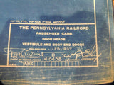 Blueprint PRR Passenger Cars, Door Heads, Vestibule and Body