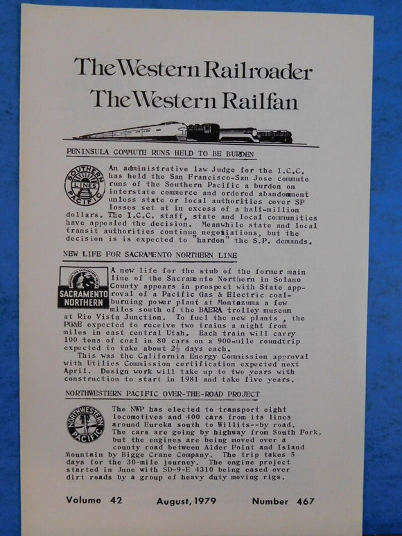 Western Railroader #467 New life for Sacramento Northern line, Northwestern Paci