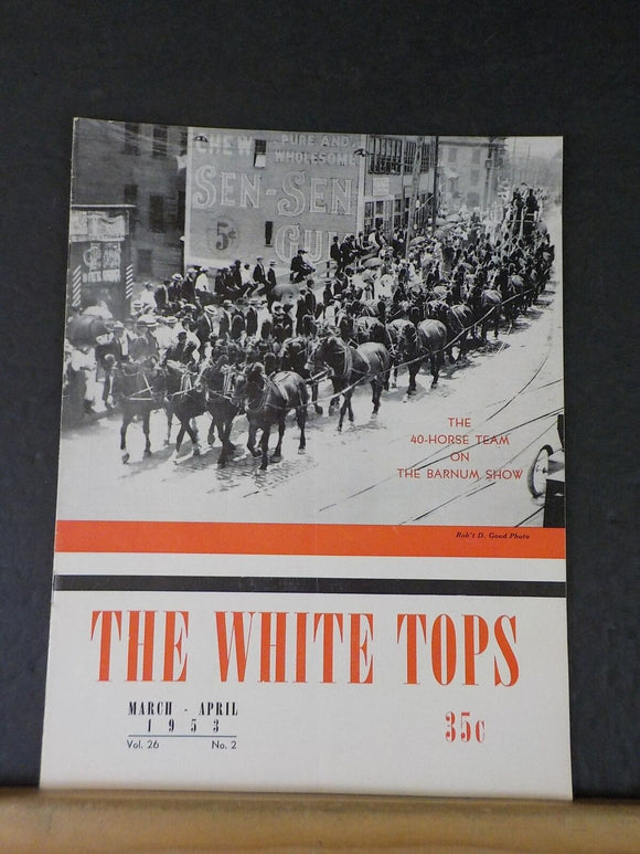 White Tops Circus Magazine 1953 March April Bertram Mills Circus