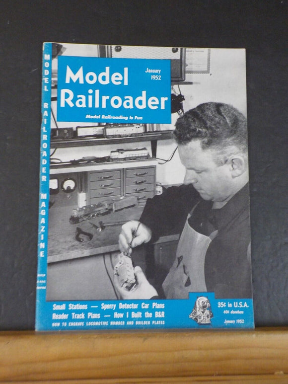 Model Railroader Magazine 1952 January Small stations Sperry detector car plans