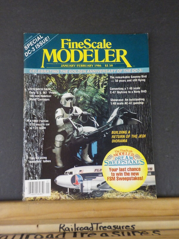 FineScale Modeler 1986 January February AC-47 gunship Gooney Bird Pontiafc GTO