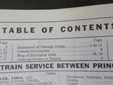 Burlington Route System Public Timetable 1955 November- 1956 April