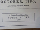Great Western Railway Service Time Table No 6 Bristol to Exeter 1886 Oct REPRINT