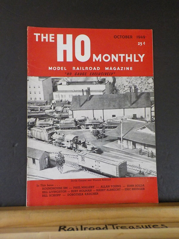 HO Monthly 1949 October Vanderbilt Tender GNW Coupler Round the cabin stove