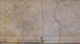 Map Pennsylvania Showing Post Offices 1957 showing railroads