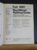 Official Railway Guide 1981 FebruaryNorth American passenger travel edition