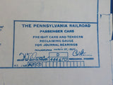 Blueprint PRR Passenger Cars Freight Tenders Reclaiming gauge Journal bea 444670
