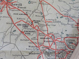 Map Tri-State Trolley Map Boston & Northern Old Colony 1907