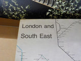 Map British Rail Passenger Network 1977 International Passenger Network