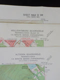 Map Pennsylvania State Maps Lot of 3 Altoona Hollidaysburg Harrisburg West